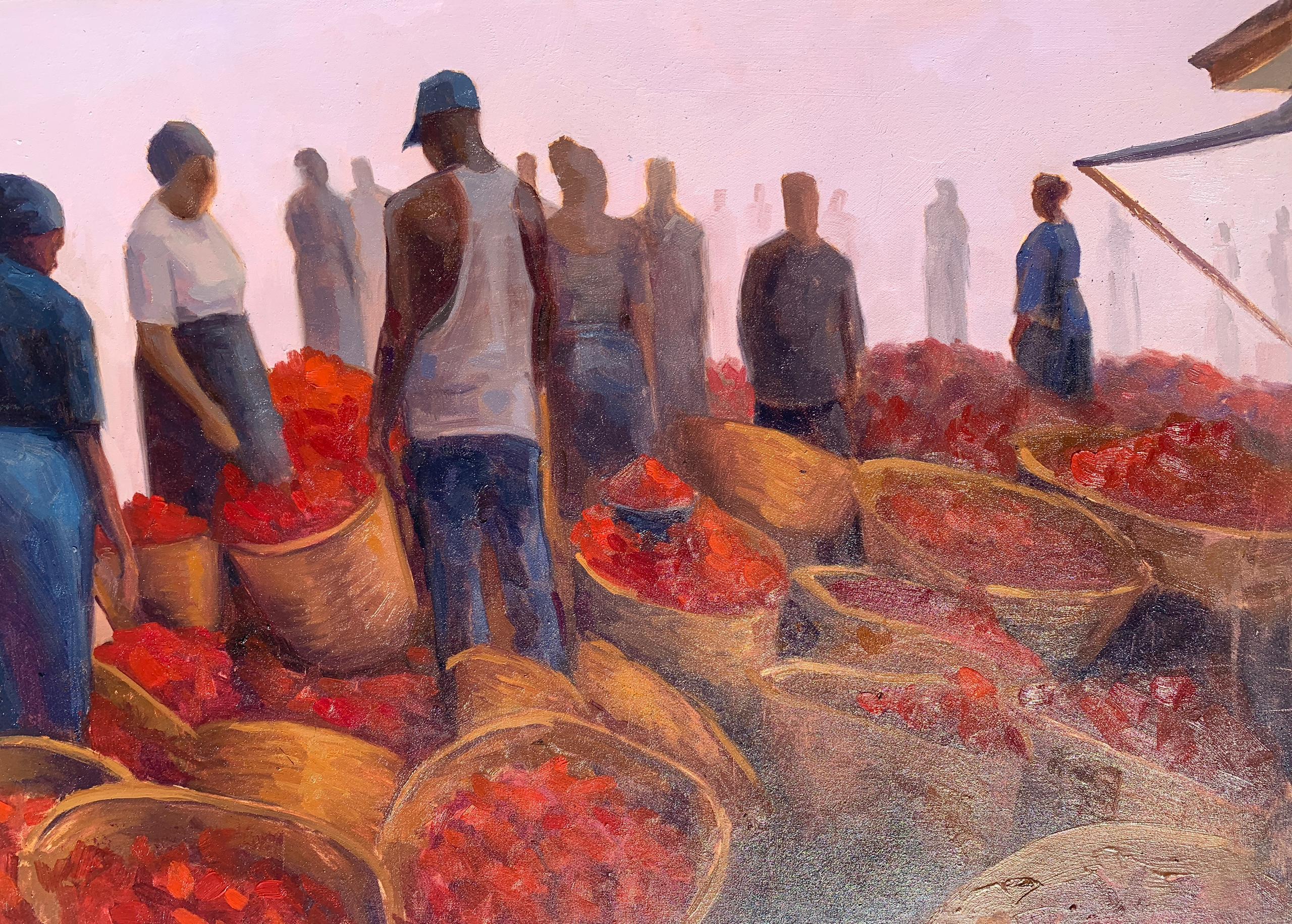 Pepper market in the harmattan season